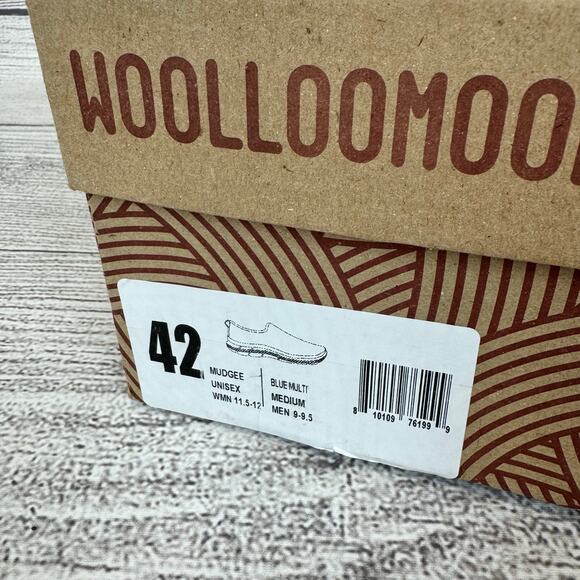 Woolloomooloo Unisex Mudgee Merino Wool Blue Multi Slip On Shoes Size 11.5/12 - Picture 3 of 12